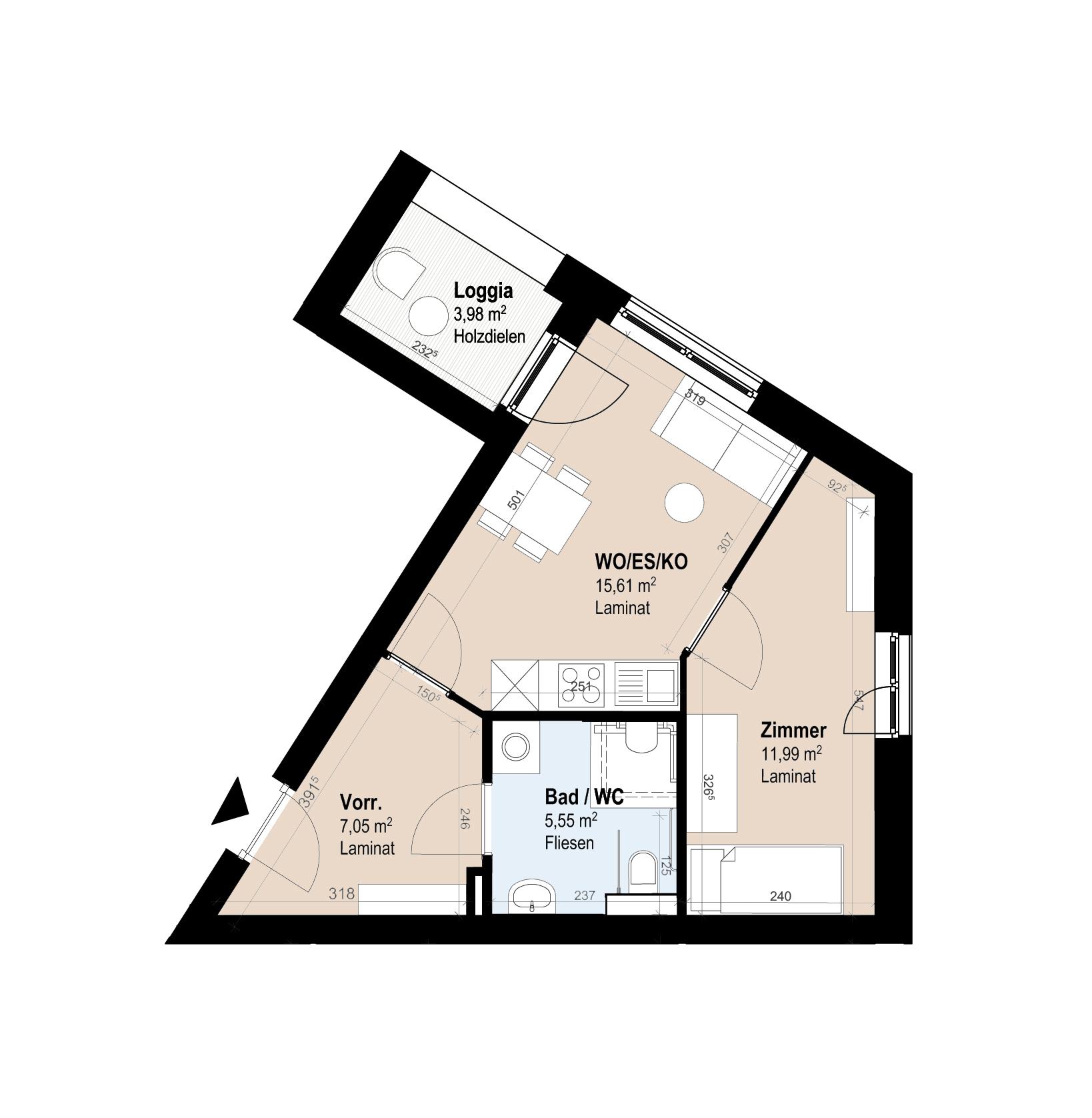 Betreutes Wohnen: Neubauwohnung mit Loggia