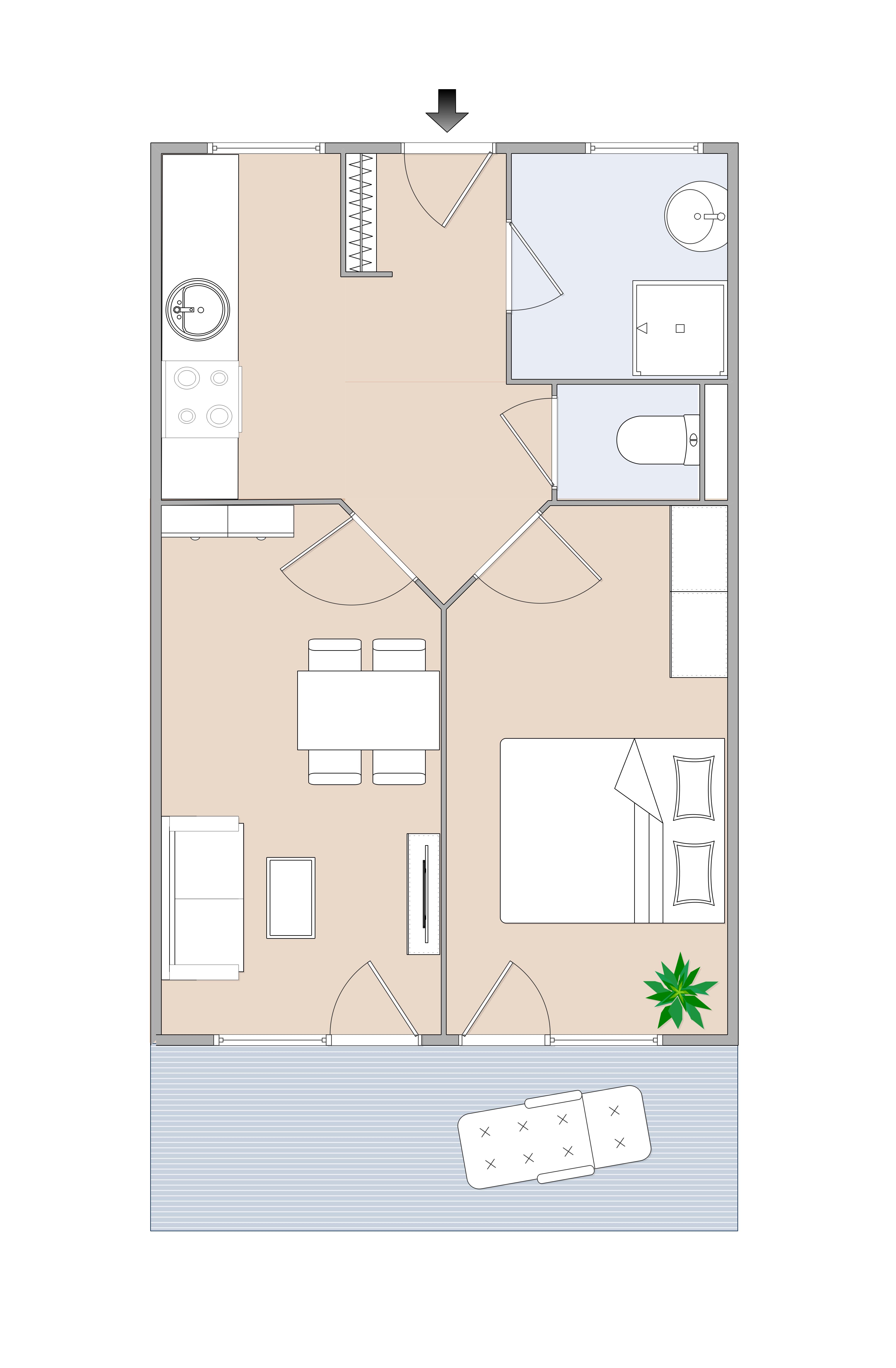 Moderne Neubauwohnung in mond&auml;ner Wohngegend mit Balkon