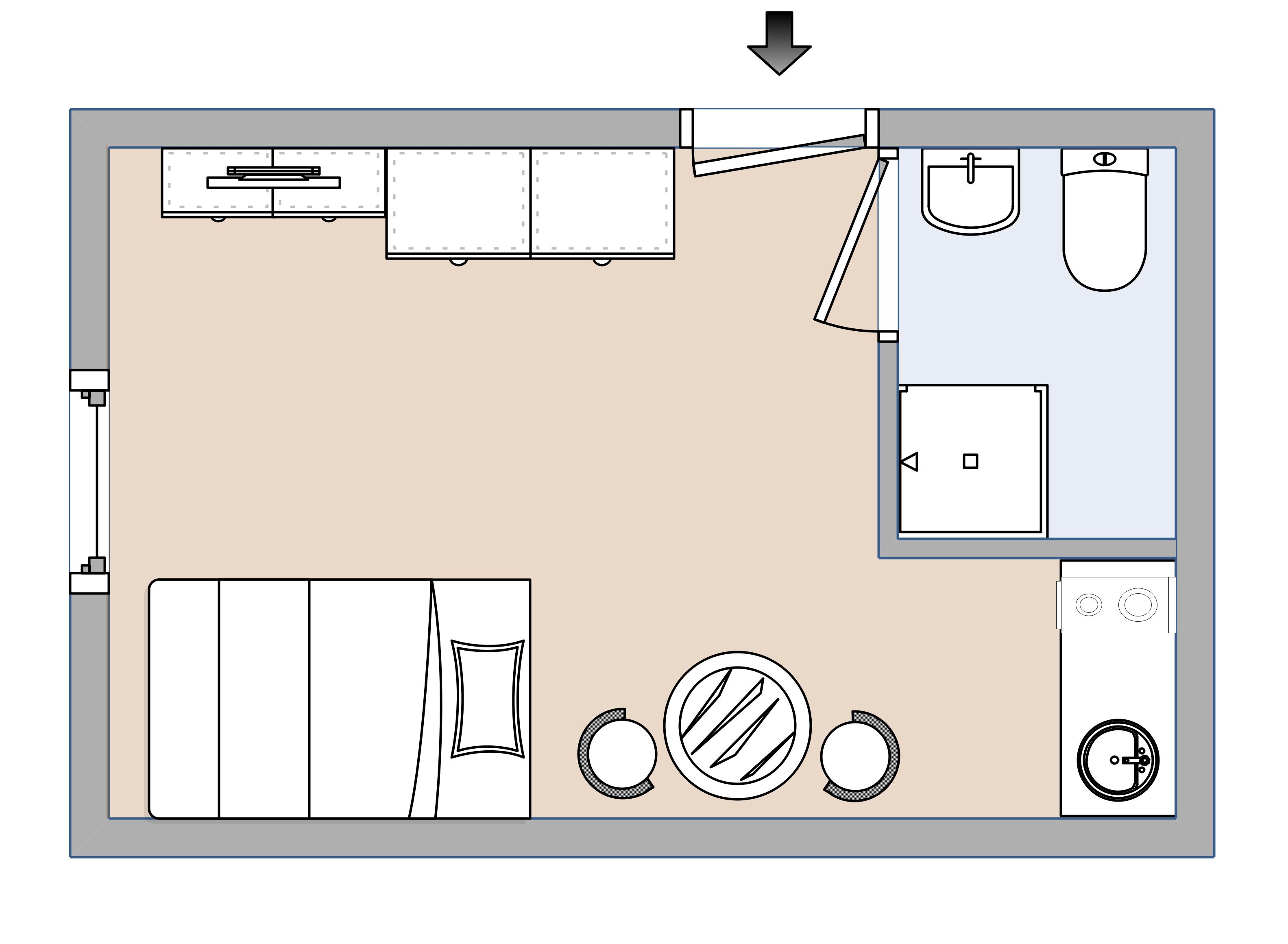 Gem&uuml;tliche 1-Zimmerwohnung in ruhiger Lage mit Gartenmitbenutzung