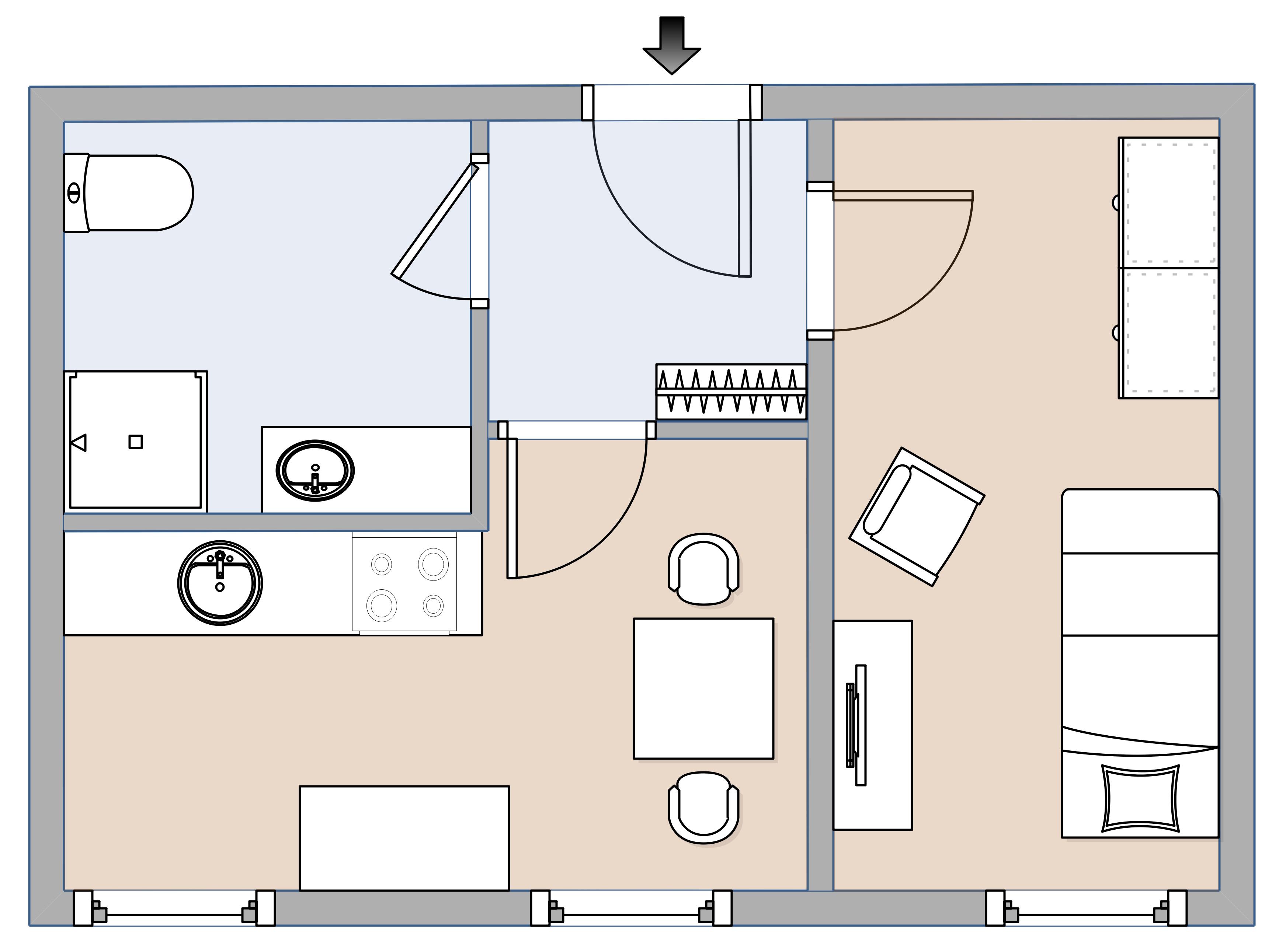 Sehr sch&ouml;ne 2-Zimmer-Wohnung