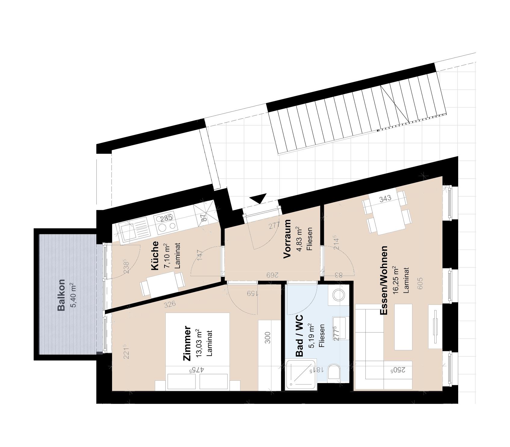 2,5 Zimmer gef&ouml;rderte Neubauwohnung mit Balkon