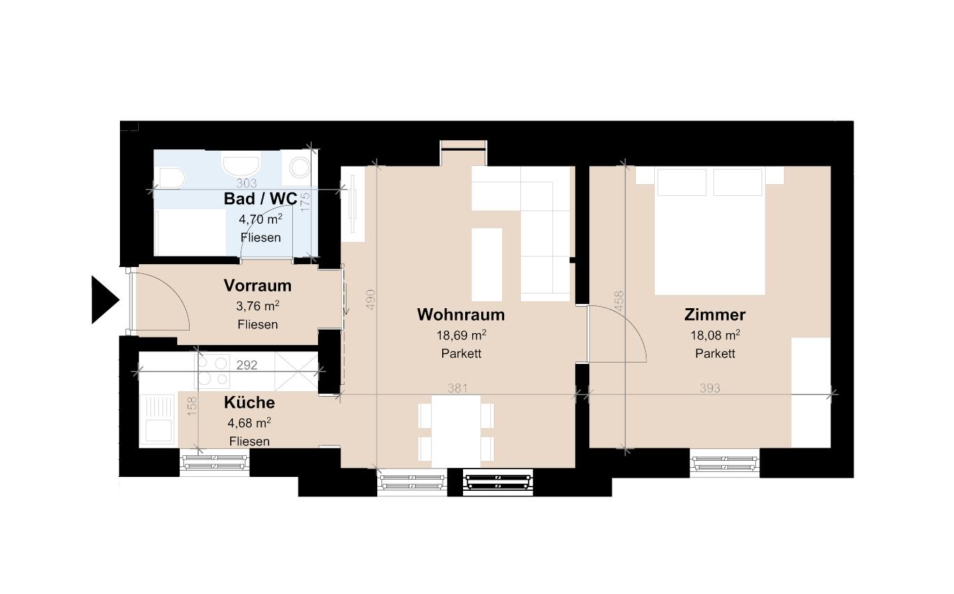 Gef&ouml;rderte Wohnung mit klassischem Charme